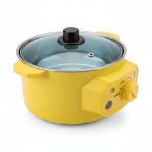 Lotus's Electric Hot Pot | Multifunctional Electric Cooking Pot with Glass Lid