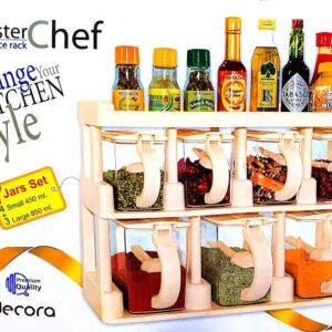 Master Chef Decora Spice Rack 6 Jars Set