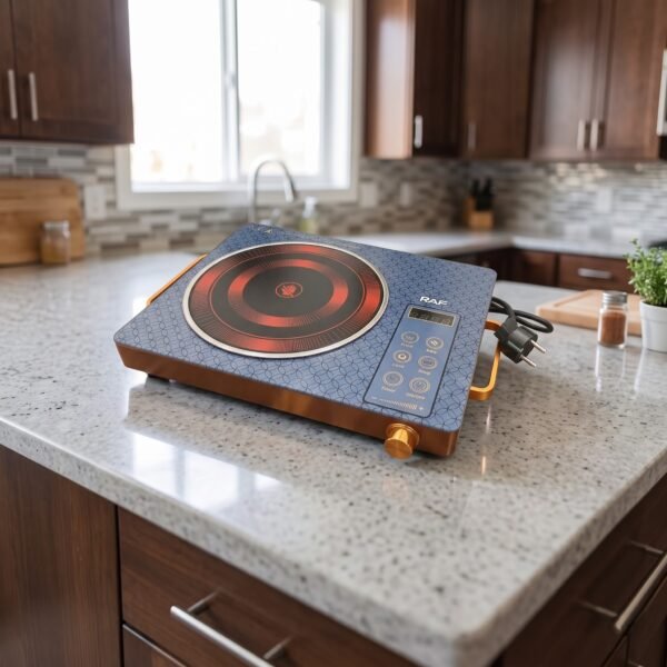 Kenwood Electric Infrared Cooker / Ceramic Glass Hot Plate sits on a kitchen countertop